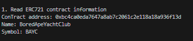 Read Contract Name and Symbol