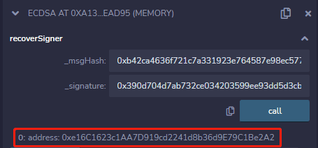 Public key recovery by signature and message